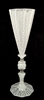 Kenny Pieper Hand Blown White Cane Champagne Flute