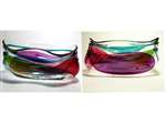 Leon Applebaum Hand Blown Lava Free Form Bowl