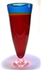 Louis Via Large Cone Ruby Bubble Trap Vase