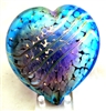 Tim Lazer Glass Heart Fumed blue/ Silver
