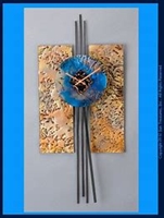 Mark Hines Gold with Blue Face Gordon Wall Clock