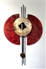 Mark Hines Red and Red Face ERICA  Wall Clock