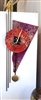 Mark Hines Purple with Red Face PAM  Wall Clock