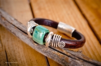 Olive Parker Western Cedar Leather Bracelet