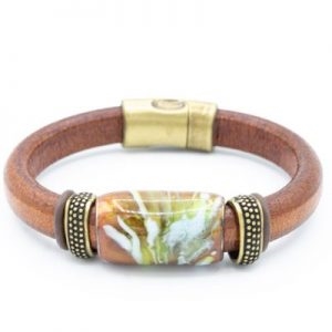 Olive Parker Tamarack Leather Bracelet