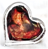 Peter Anaya Shiller Red Cast Glass Heart