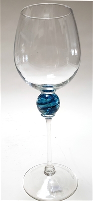 Minh Martin Turquoise Blue Planet Red Wine Glass