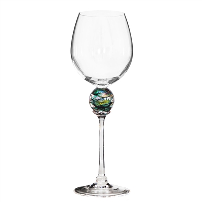 Minh Martin Turquoise Green Planet Red Wine Glass