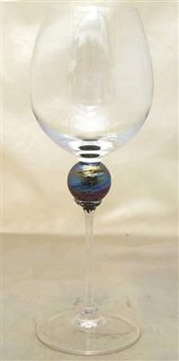 Minh Douglas Spider Marble Red Wine Goblet Glass