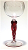 Ralph Mossman and Mary Mulvaney Red Optic Wine Goblet