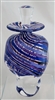 Ralph Mossman and Mary Mulvaney Large Purple Blue Lavender Wave Perfume Bottle