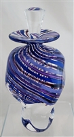 Ralph Mossman and Mary Mulvaney Large Purple Blue Lavender Wave Perfume Bottle