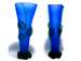 Tommie Rush Hand Blown cobalt blue art glass vase