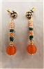 Sher Berman Orange Lampwork earrings
