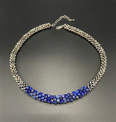 Sher Berman Lapis Crochet necklace