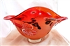 Susan Gott Hand Blown Glass Cherry Red Celestial Bowl