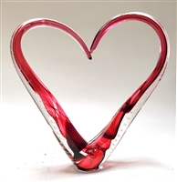 Scott Hartley  Large Pink Heart Glass Sculpture
