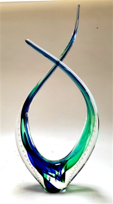 Scott Hartley  Transparent Blaze Glass Sculpture