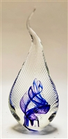 Scott Hartley  Transparent Lattice Twilight Glass Sculpture