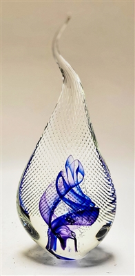 Scott Hartley  Transparent Lattice Twilight Glass Sculpture