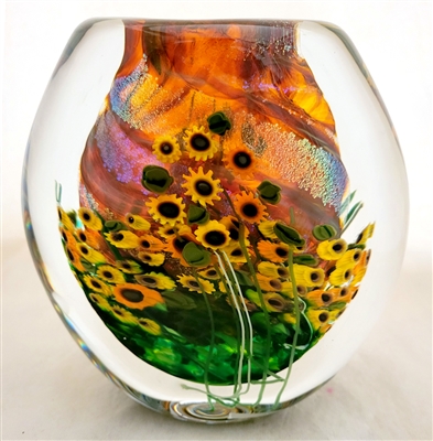 Shawn Messenger Field of Sunflowers Vase