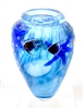 Lundberg Studios Daniel Salazar Starfish Reef with Tropical Fish on Blue Small/ Medium Vase