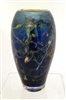 Lundberg Studios Daniel Salazar Blue Jackson Pollack Mini Vase