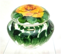 Lundberg Studios Daniel Salazar  Golden Rose Jewelry Jar