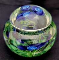 Lundberg Studios Daniel Salazar Lavender Blue Sweetpea Jewelry Jar