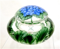 Lundberg Studios Daniel Salazar Blue Hydrangea Jewelry Jar