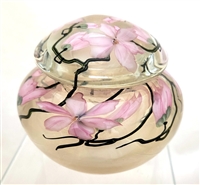 Lundberg Studios Daniel Salazar Pink Tulip Magnolia Buds Jewelry Jar