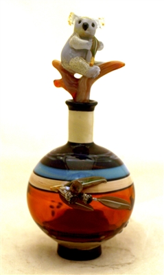 Chris and Alexandra Pantos Hand Blown Glass Koala bear Perfume Bottle