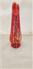 Tim Lazer Hand Blown  Medium Red and Silver Glass Bud  Vase