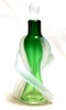 Thomas Kelly Hand Blown Green Flamenco Glass Perfume Bottle