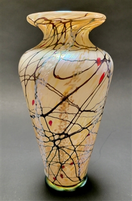 Bryce Dimitruk  Large Hand Bown Glass Cherry Blossom Classic Vase