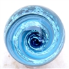 Filip Vogelpohl 2"  Wedgewood  Blue Dichro Vortex Glass Marble
