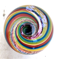 Filip Vogelpohl 1 1/2"  Rainbow Dichro Vortex Glass Marble