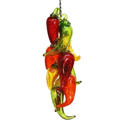 Brad Smith Ristra  Glass Chile Peppers