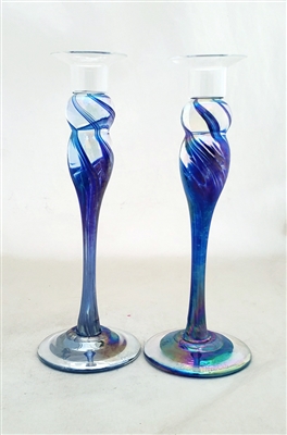 Mark Rosenbaum Cobalt Candlesticks Goblet