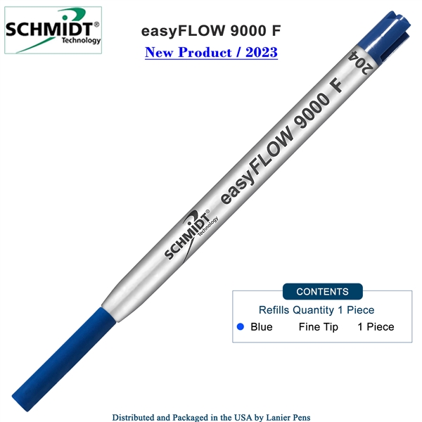 Imprinted Schmidt easyFLOW9000 Ballpoint Refill- Blue Ink, Fine Tip 0.8mm - Pack of 1 by Lanier Pens, Wood N Dreams, wndpens