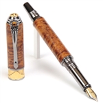 Art Deco Fountain Pen - Yellow Box Elder by Lanier Pens, lanierpens, lanierpens.com, wndpens, WOOD N DREAMS, Pensbylanier