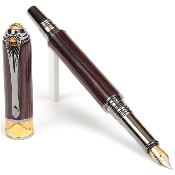 Art Deco Fountain Pen - Kingwood by Lanier Pens, lanierpens, lanierpens.com, wndpens, WOOD N DREAMS, Pensbylanier