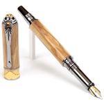 Art Deco Fountain Pen - Olivewood by Lanier Pens, lanierpens, lanierpens.com, wndpens, WOOD N DREAMS, Pensbylanier