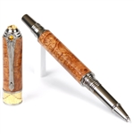 Art Deco Rollerball Pen - Afzilia Snakeskin by Lanier Pens, lanierpens, lanierpens.com, wndpens, WOOD N DREAMS, Pensbylanier