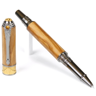 Art Deco Rollerball Pen - Olivewood by Lanier Pens, lanierpens, lanierpens.com, wndpens, WOOD N DREAMS, Pensbylanier