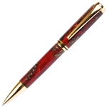 Baron Ballpoint Pen - Red and Silver Pine Cone by Lanier Pens, lanierpens, lanierpens.com, wndpens, WOOD N DREAMS, Pensbylanier