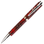 Baron Ballpoint Pen - Red and Silver Pine Cone by Lanier Pens, lanierpens, lanierpens.com, wndpens, WOOD N DREAMS, Pensbylanier