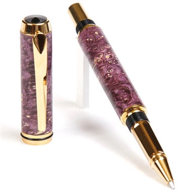 Baron Rollerball Pen - Purple Box Elder by Lanier Pens, lanierpens, lanierpens.com, wndpens, WOOD N DREAMS, Pensbylanier