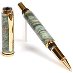 Baron Rollerball Pen - Teal Box Elder by Lanier Pens, lanierpens, lanierpens.com, wndpens, WOOD N DREAMS, Pensbylanier