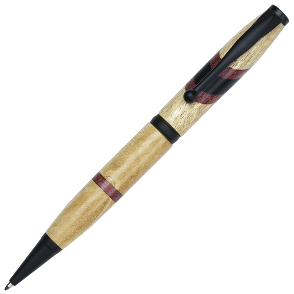 Comfort Twist Pen - Yellowheart with Purpleheart Inlays by Lanier Pens, lanierpens, lanierpens.com, wndpens, WOOD N DREAMS, Pensbylanier